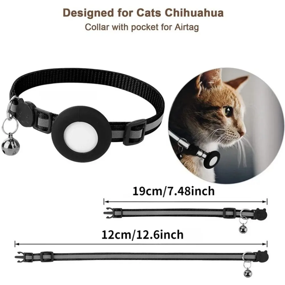 Collar para gatos y perros con AirTag – Hebilla reflectante ajustable - imagen 4