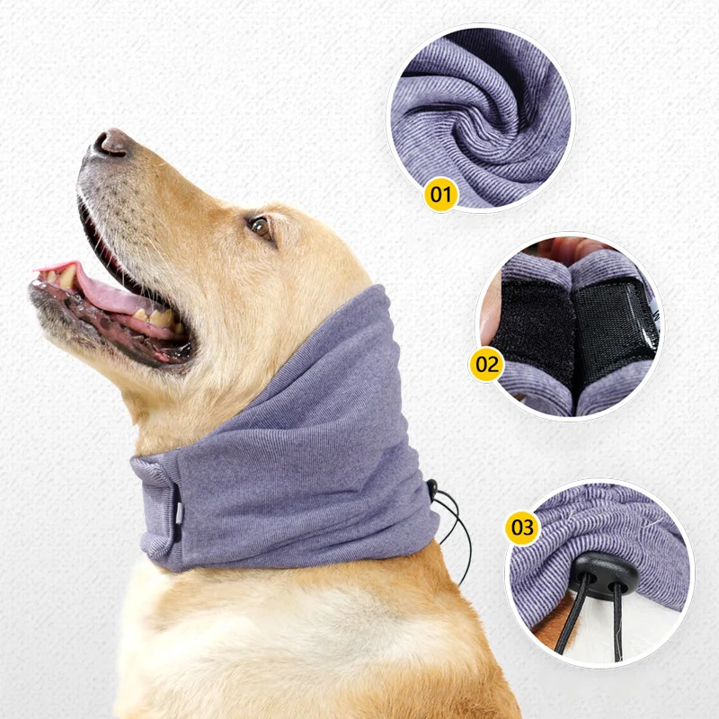 Fundas ajustables para orejas de perro, gorro calmante cálido para invierno, orejeras antiruido para mascotas, suministros para perros pequeños y grandes - imagen 2