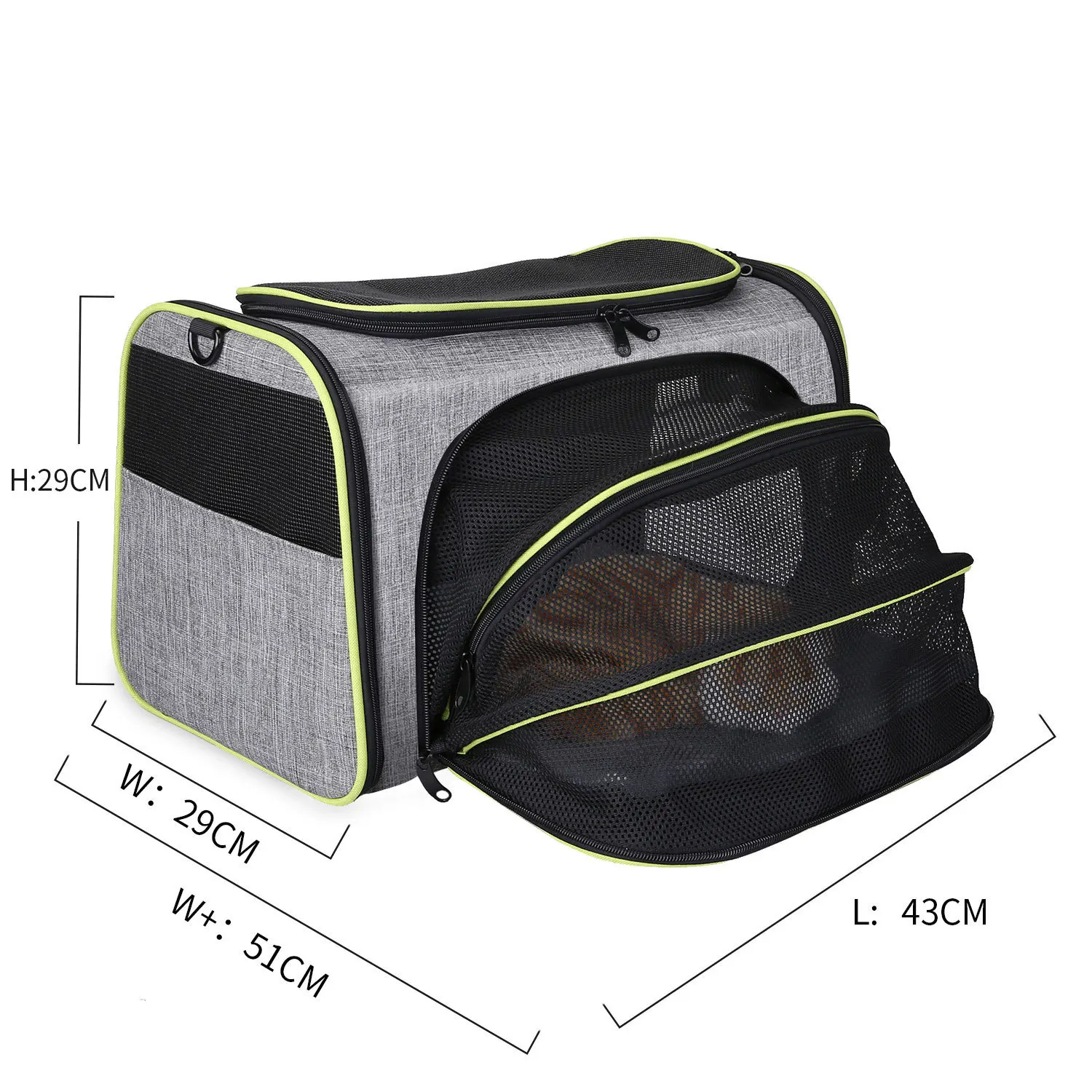 Transportín extensible para gatos plegable y transpirable