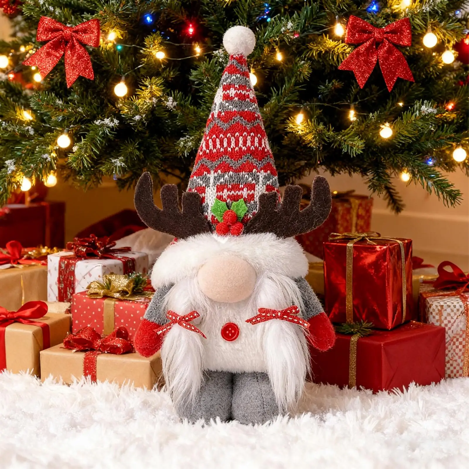 Gnomos navideños, decoración del hogar, decoración de ventanas con sombrero para sala de estar, oficina, dormitorio, mesa, manteles de ventana de escritorio, árbol