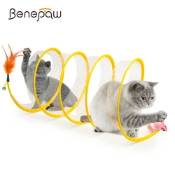 Túnel de felpa para gatos – Juguete interactivo para jugar y ejercitarse