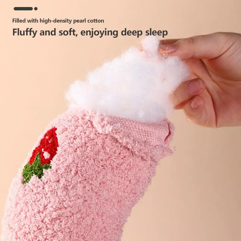 Almohada suave y esponjosa para el cuello de gato, cojín relajante, acogedor, medio Donut, juguete calmante en forma de U para mascotas, Protector de cuello lavable, almohadas para Pupp - imagen 3