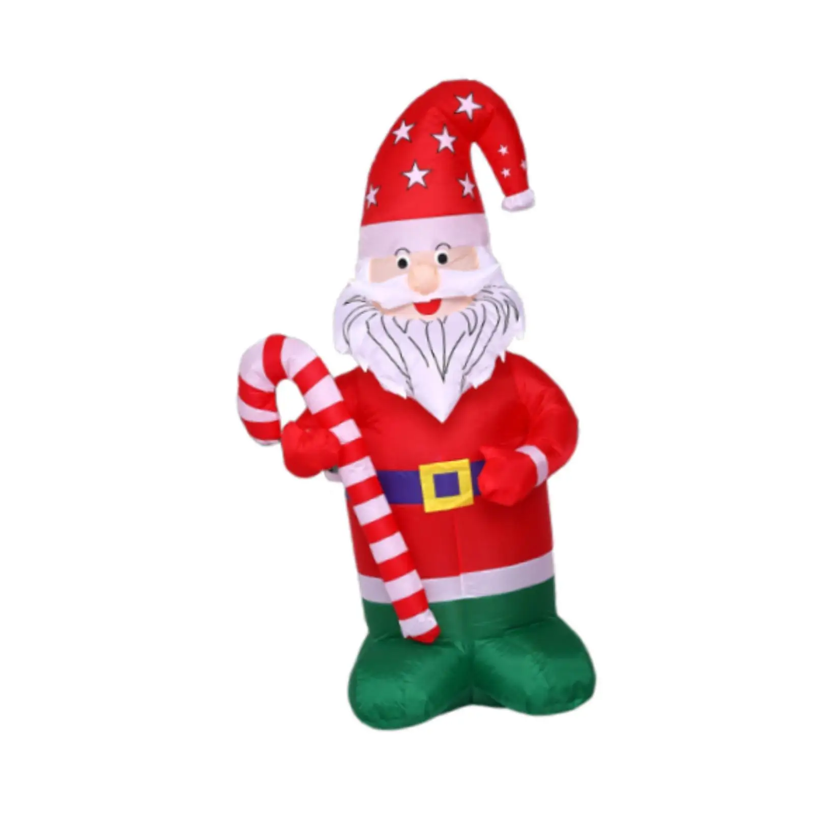 Navidad inflable Papá Noel poliéster 4,92 pies de altura clásico exhibición navideña estatuilla de Papá Noel decoración al aire libre para el patio del hogar de invierno - imagen 2