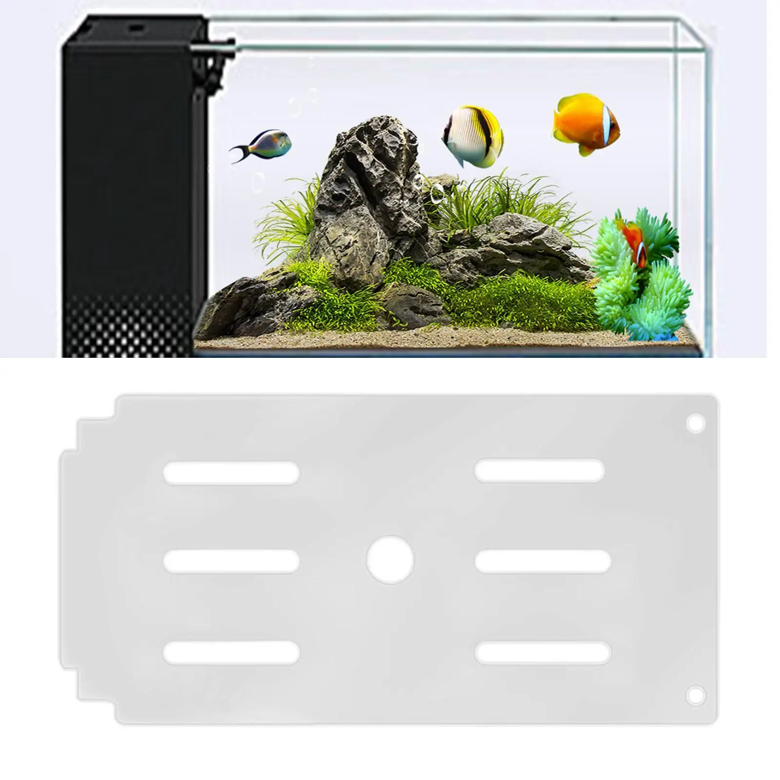 Acrylic Aquarium Top Cover, Aquarium Acrylic Canopy with Feeding Holes, Anti Jumping, Simple Installation Tank Lid Acrylic Aquarium Top Cover, Aquarium Acrylic Canopy with Feeding Holes, Anti Jumping, Simple Installation Tank Lid