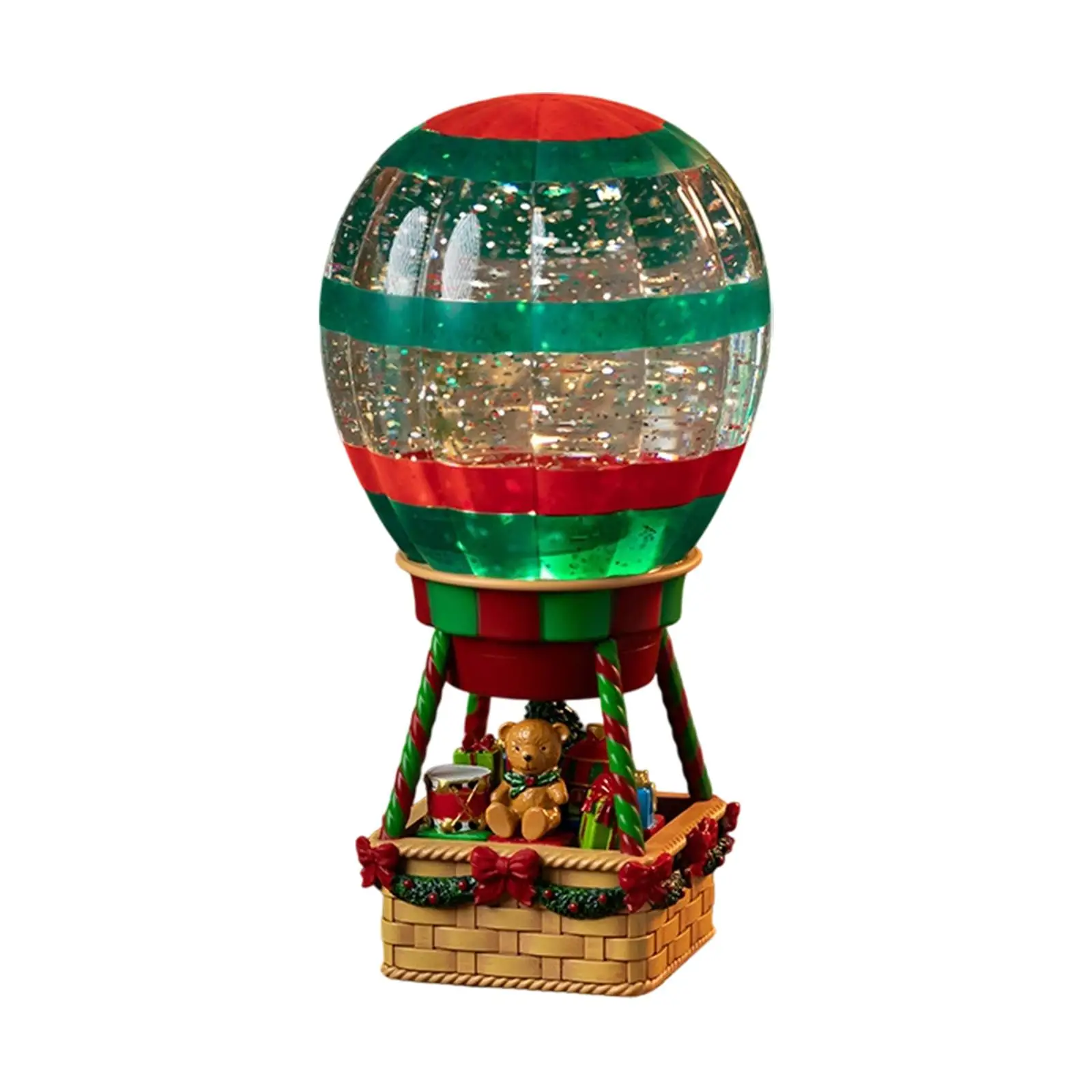 Globo de nieve navideño, globo de agua, centro de mesa, estatuilla decorativa para el hogar con canciones musicales para chimenea, colegas festivas - imagen 4