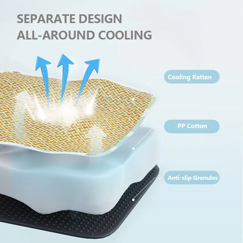 Cama de mimbre para gatos, cómoda estera de hielo para gatos, perros pequeños, nido para gatos, camas para cachorros y gatitos, cojín, suministros para mascotas, verano - imagen 4