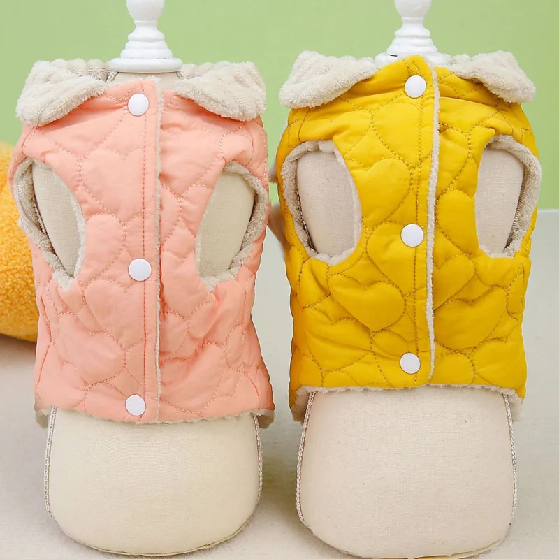 Warm Pet Dog Clothes Bow Dog Coat Winter Sleeveless Clothing For Small Medium Dogs Chihuahua Yorkie Puppy Vest Jacket Costume XS - imagen 2