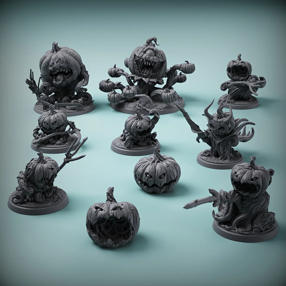Figuras miniatura monstruos Halloween – Resina para juegos de rol - imagen 3
