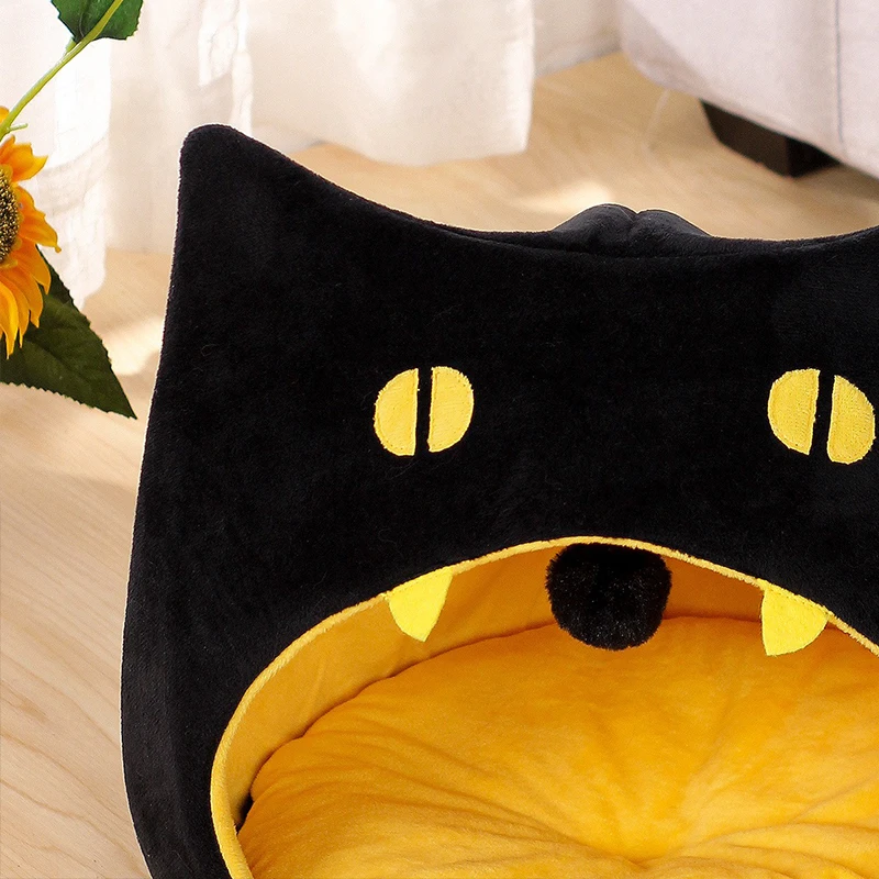 Cama de invierno para gatos, artículos de Halloween, casas y Habitats cálidos para mascotas, accesorios para cachorros de Navidad, suministros para perros, accesorios para gatitos - imagen 4