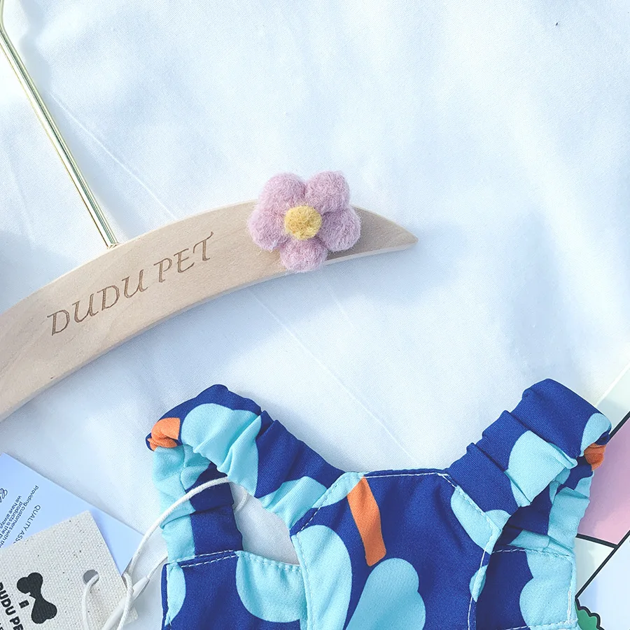 Ropa para cachorros y mascotas, falda con tirantes elástica de verano para perros y niñas, camisola de Yorkshire maltés para gatos, falda de burbujas, ropa para mascotas, regalo - imagen 4