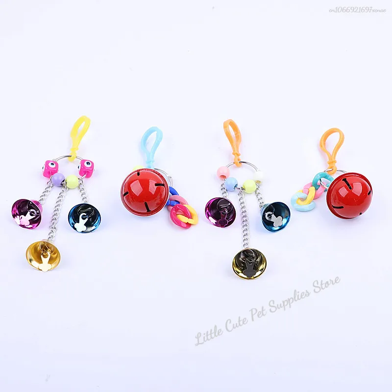 Paquete de jaula de juguete para pájaros, accesorios para pájaros, juguetes de madera para loros, columpio, puente de suspensión, jaula de bolas, campanas, juego de suministros para mascotas - imagen 4