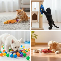Catnip Squeaky Fish Cat Toys Interactive Kitten Teaser Pillow Chew Plaything for Indoor Cats Pet Supplies