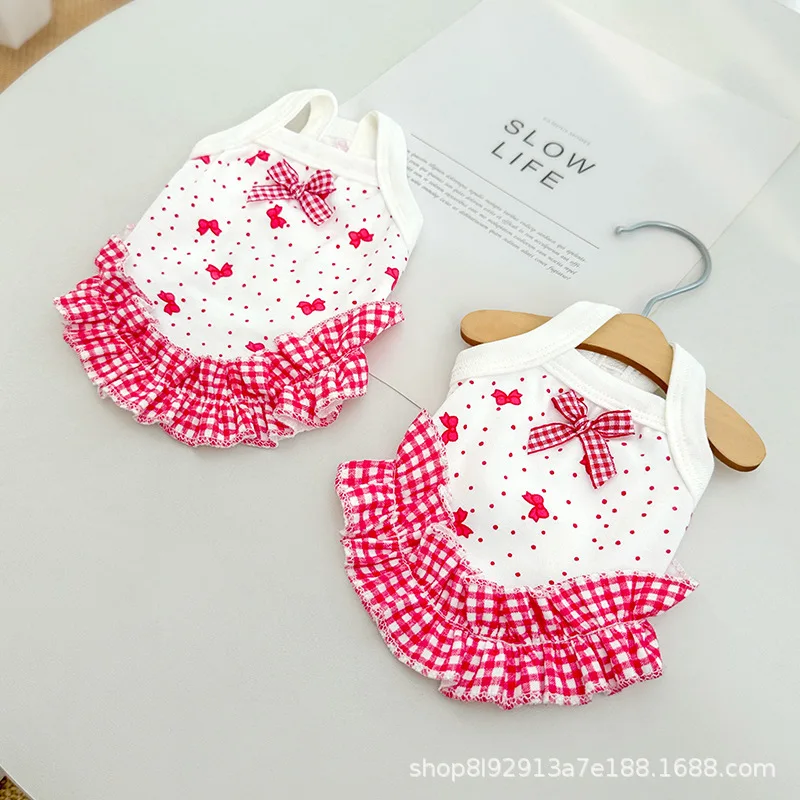 Chaleco con lazo para mascotas, Teddy para perros pequeños, Collar fino para gatos, ropa para cachorros, chaleco refrescante para perros pequeños - imagen 4