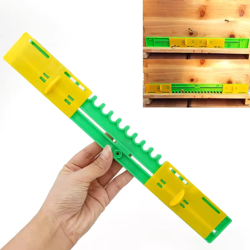 5/10 Uds. La puerta de nido de entrada de colmena de plástico previene las abejas de escapar la puerta de colmena de la apicultura herramientas de apicultura - imagen 2