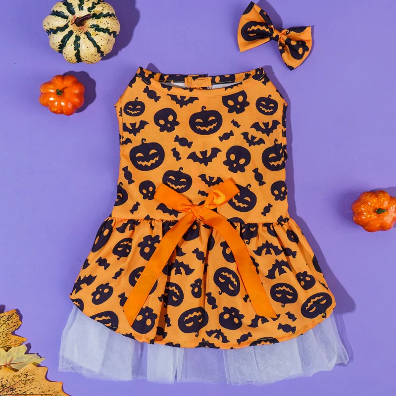 Suministros para mascotas de Halloween, ropa para perros, faldas de mago, disfraces para perros, faldas de murciélago, día de Navidad - imagen 3