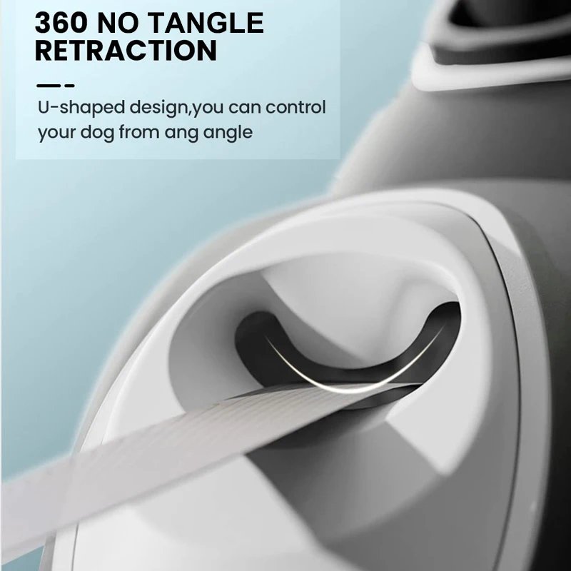 Benepaw-correa retráctil para perro, linterna con Mango antideslizante para perros pequeños, medianos y grandes, sin enredos, dispensador de bolsas para caca - imagen 4