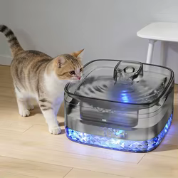 Bebedero automático para perros y gatos, acero inoxidable con filtro
