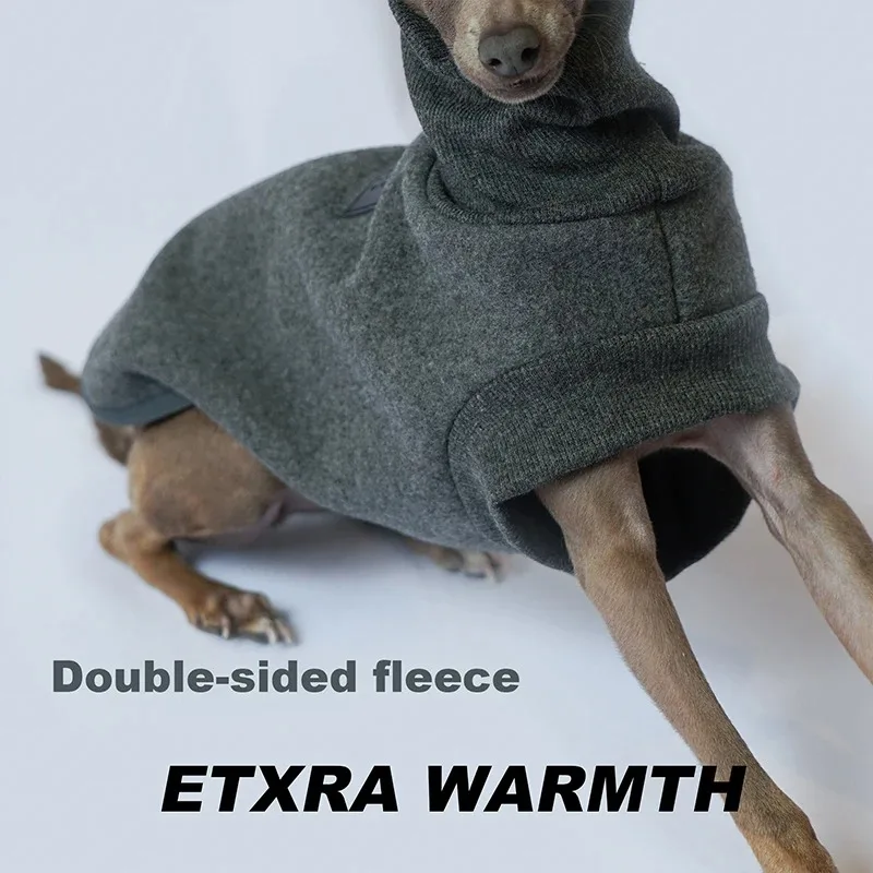 Pet Cotton Clothes for Italian Greyhounds Whippet Winter Warm Dog Clothes stripe Two-legged Cotton Dog Clothes Winter Dog Pajama - imagen 2