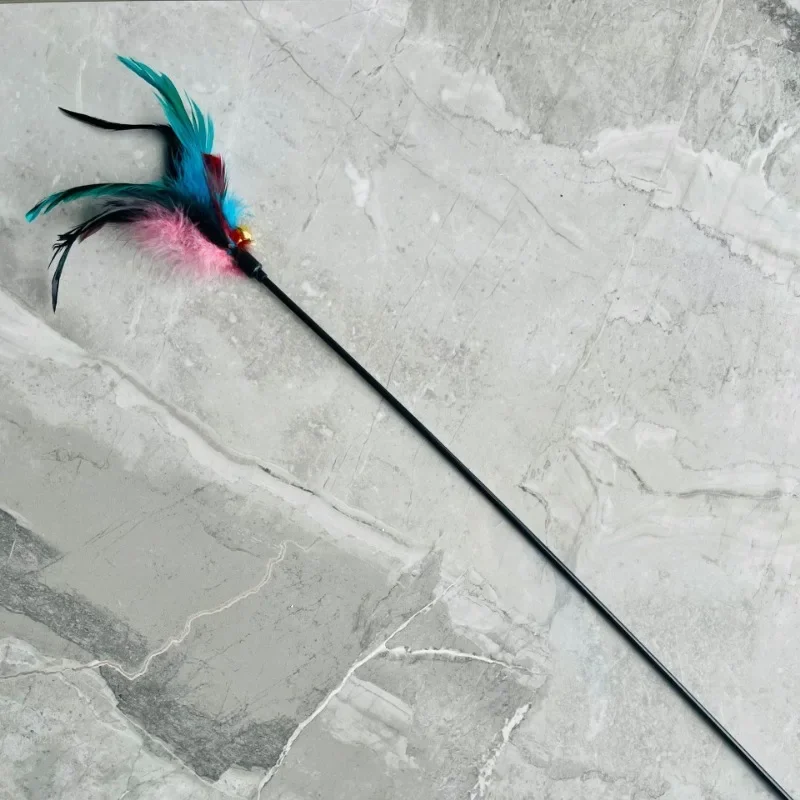 1 Uds. Juguete para gatos de 50cm, palo de plumas, juguete interactivo para gatos y gatitos con campana, juguetes para mascotas, suministros para gatos, juego, productos para mascotas - imagen 5