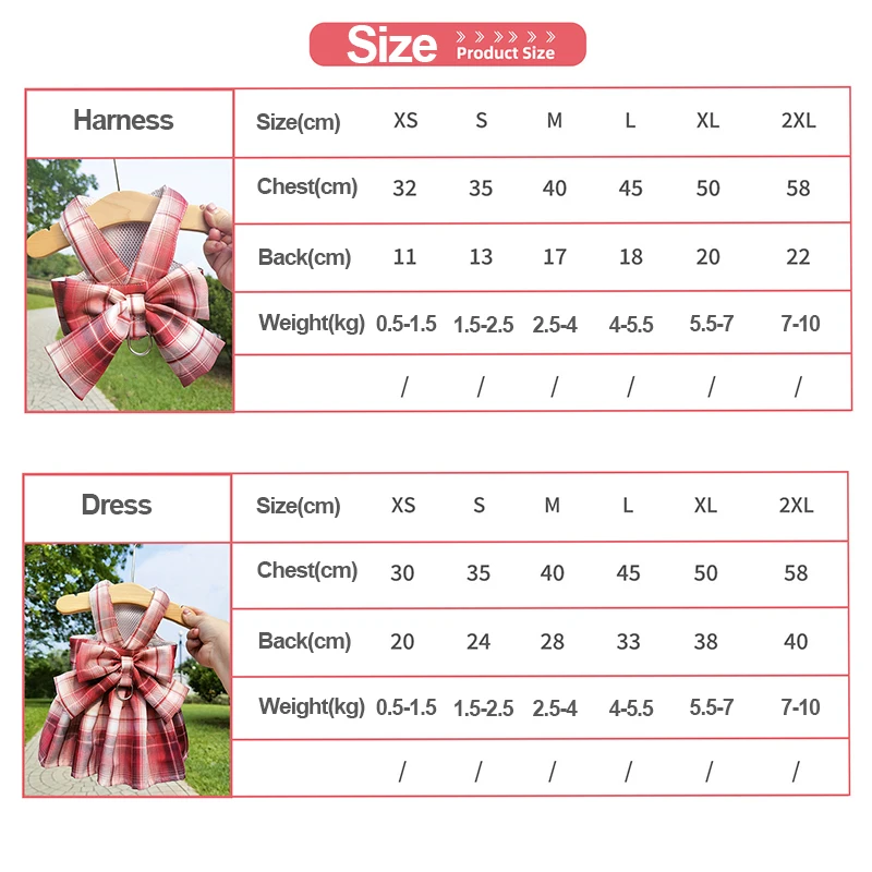 Falda con lazo para perro y gato, arnés para mascotas con correa para el pecho, cuerda de tracción, ropa para perros, chaleco, falda de vestido tutú de princesa - imagen 2