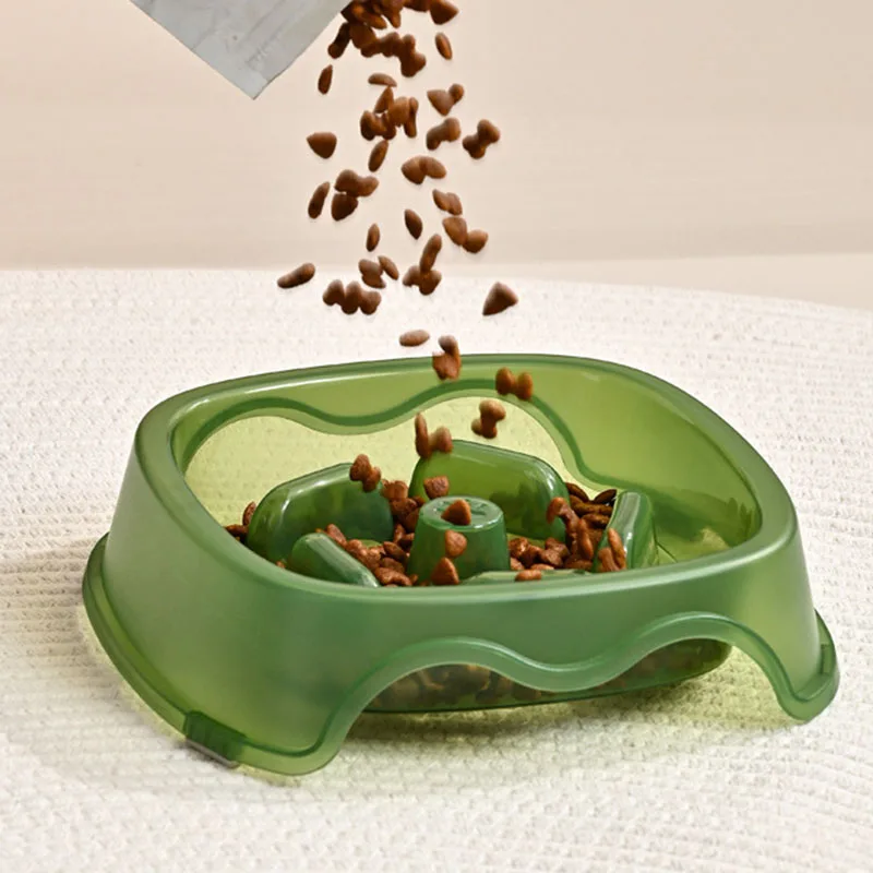 Cuenco de alimentación lenta para mascotas, cuenco de comida antiasfixia para perros y gatos, plato de alimentación antiderrames y antipuñaladas para detener la hinchazón para cachorros y gatitos - imagen 3