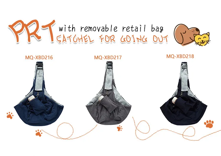 Vista frontal de la bolsa para mascotas mostrando el diseño cruzado y las correas ajustables