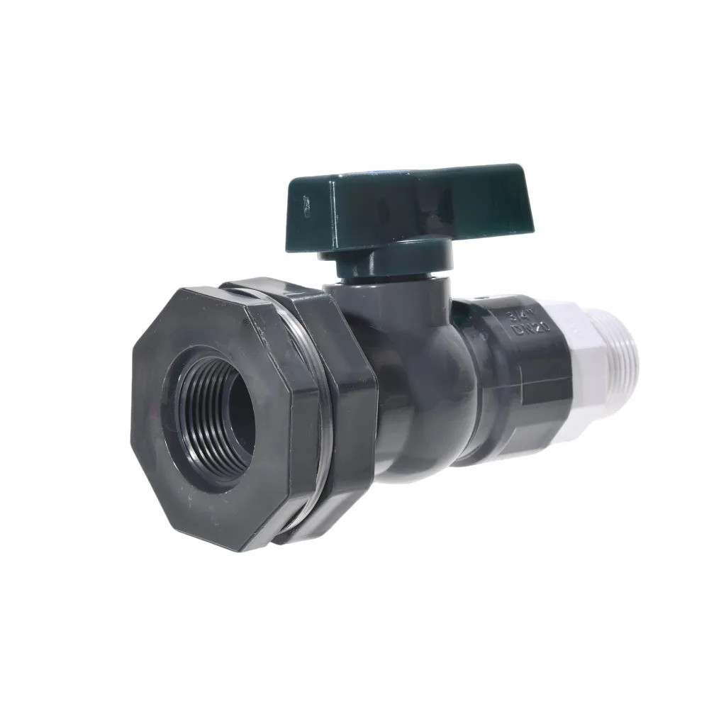 Kit de espiga de barril de lluvia de 3/4 ", desviador de PVC con conector de manguera de mamparo, adaptador de grifo, accesorios a prueba de fugas para tanque de jardín - imagen 3