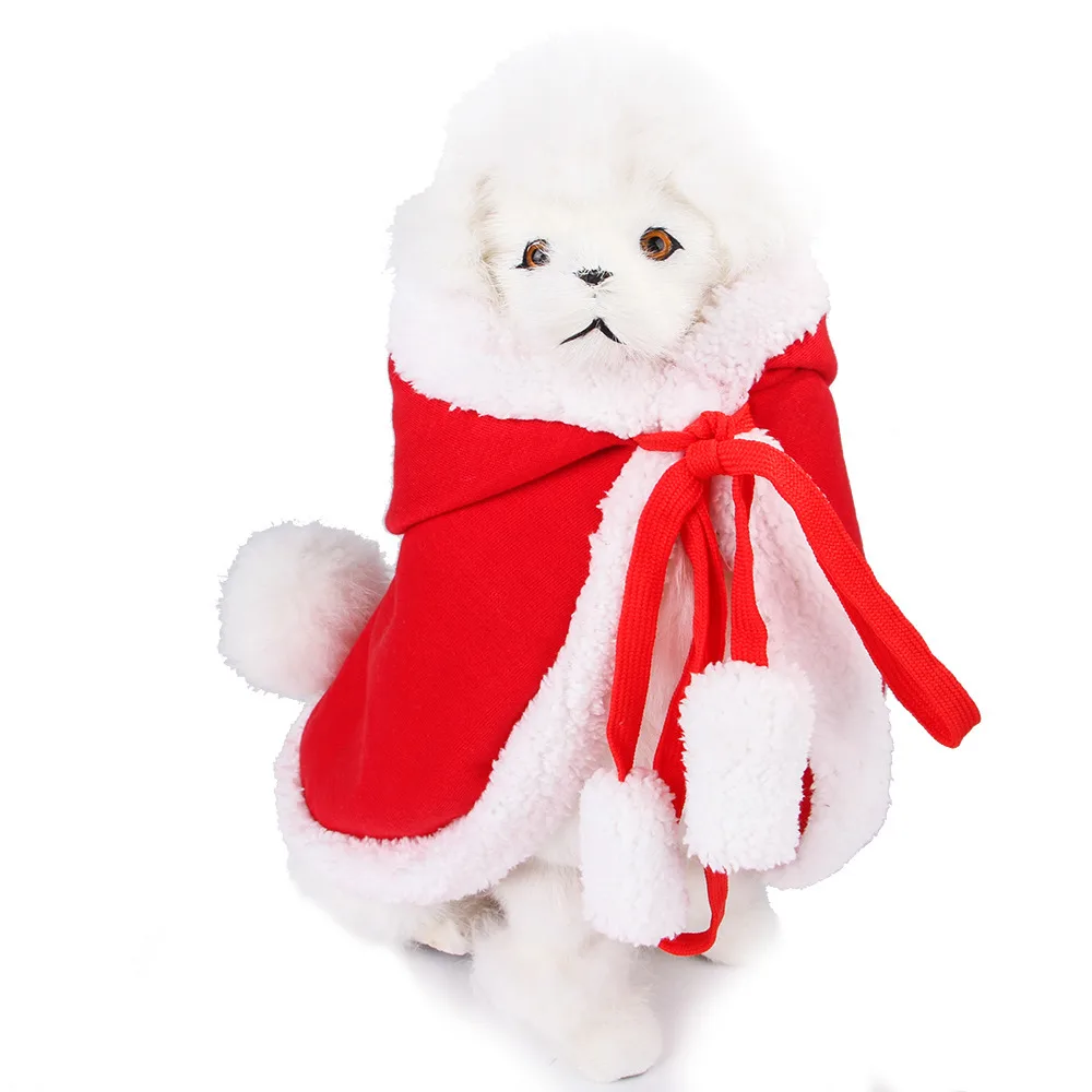 Disfraz de gato, disfraz de Papá Noel, divertido disfraz transformado para gato/perro, capa navideña para mascotas, ropa, bufanda roja, capa, accesorios de decoración