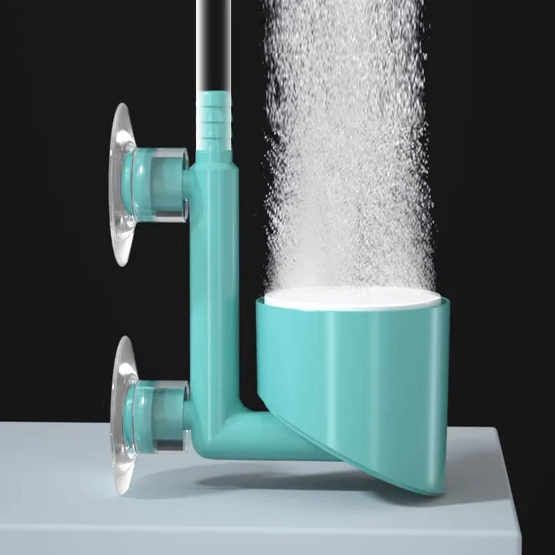 Ventosa para acuario, aireador de oxígeno con piedra de aire creciente de burbujas de aire con ventosa, accesorios de oxígeno hidropónico - imagen 3