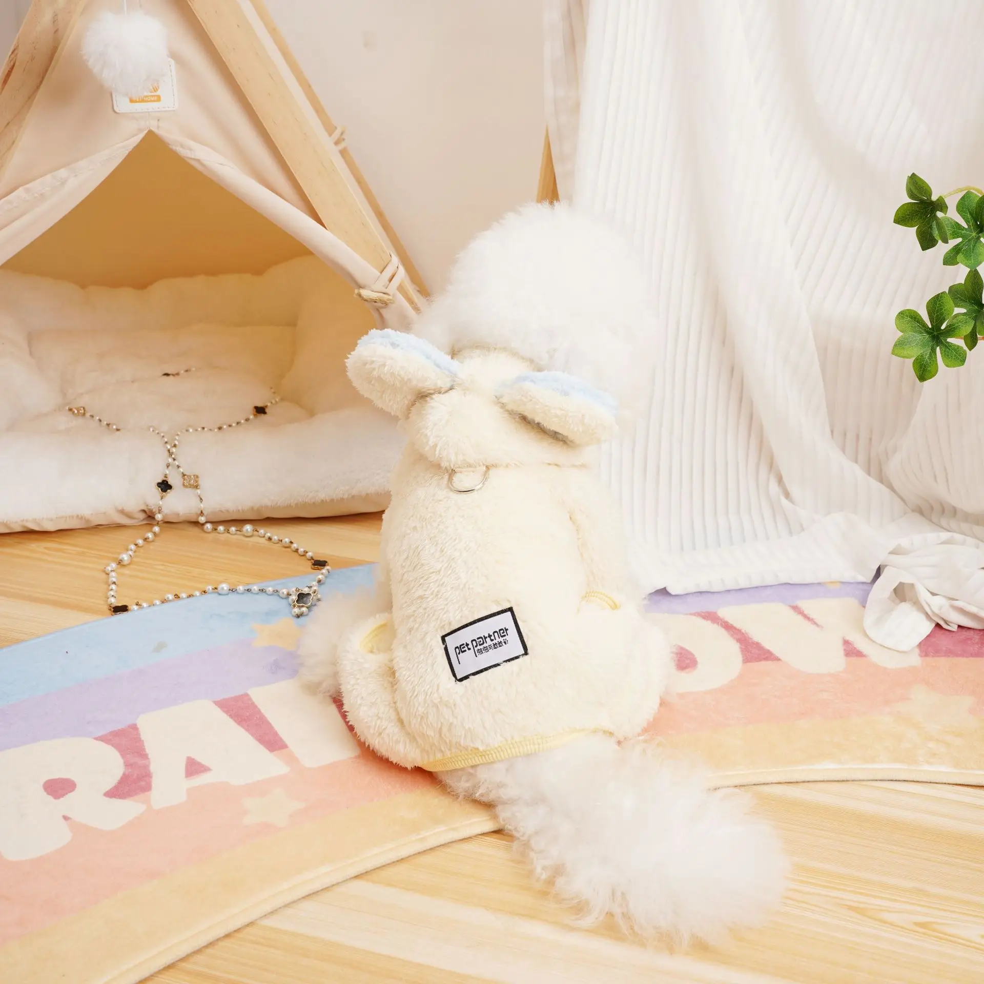 Mono de felpa para mascotas, pijama de cuatro patas, oso de peluche, ropa para perros pequeños, ropa para cachorros, Otoño e Invierno - imagen 3