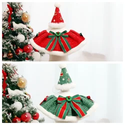 Conjunto de sombrero de Collar de Navidad para mascotas, babero para perros, accesorios para gatos, accesorios para perros pequeños