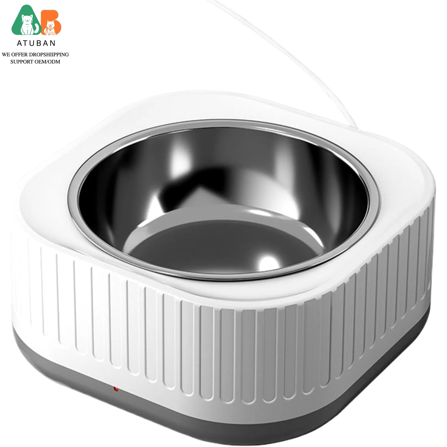 Cuenco agua caliente termostático para gatos y perros – Acero inoxidable