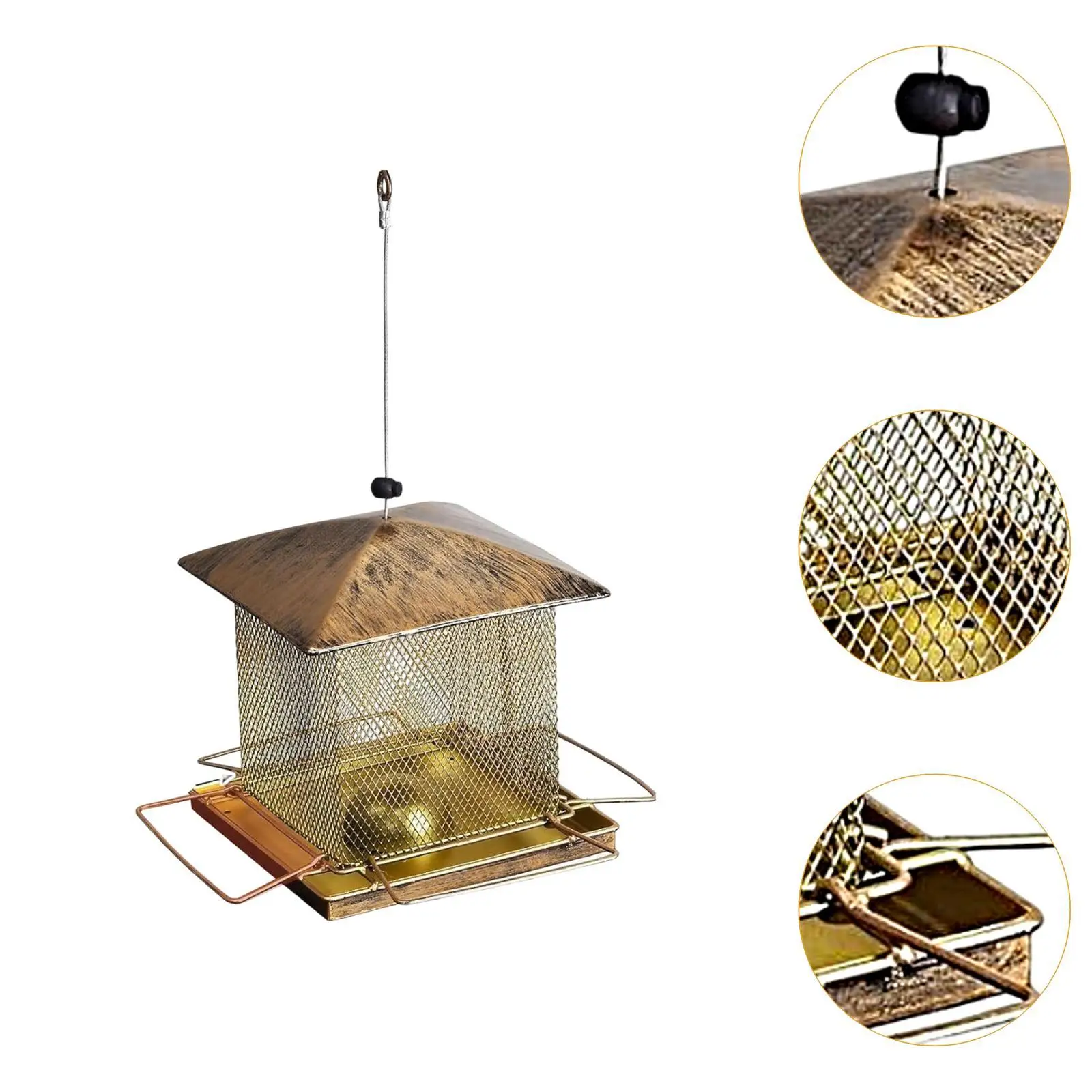 Soporte para comedero de pájaros colgante exterior, comedero para amantes de los pájaros, jardín exterior - imagen 5