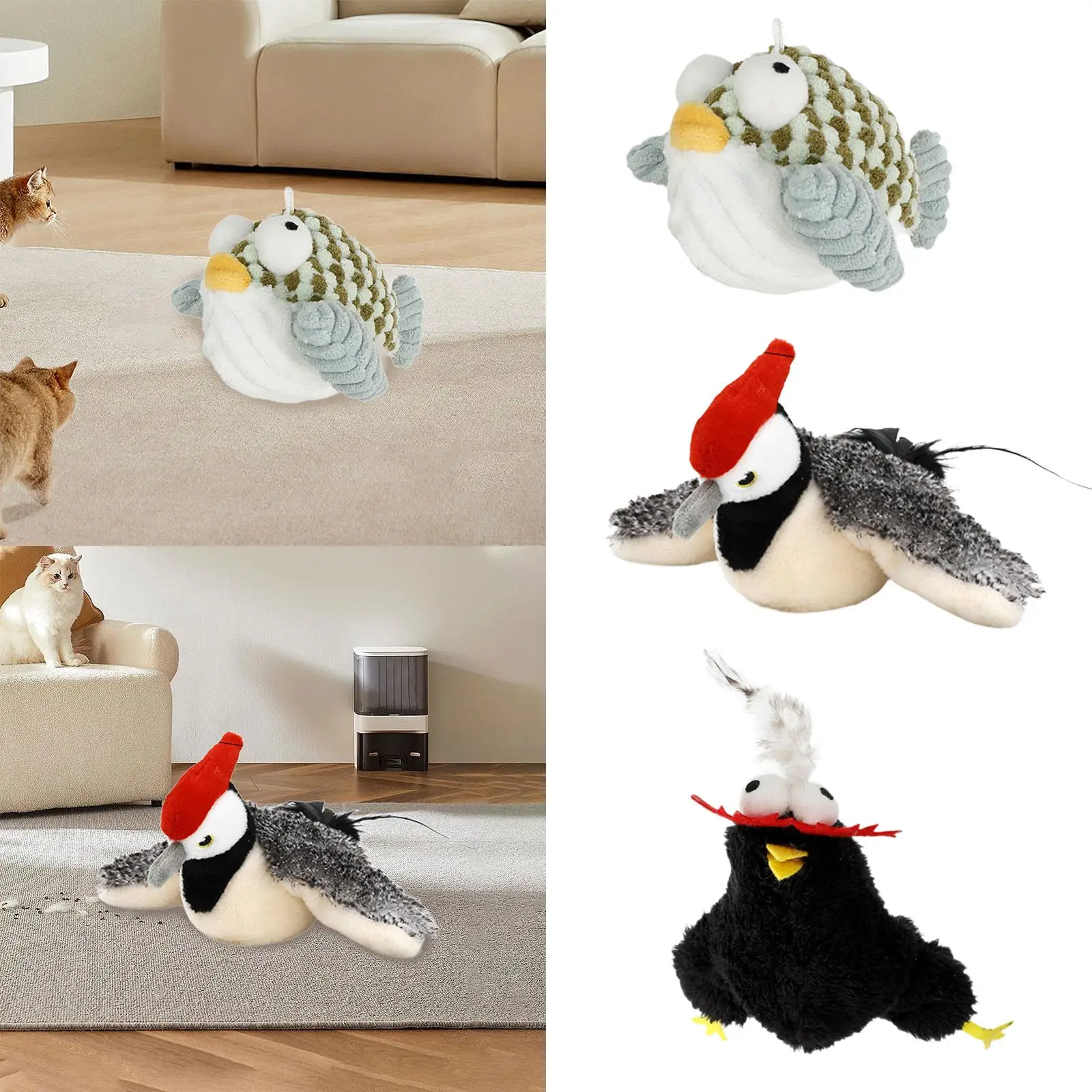 Cat Toy Realistic Electronic Sound for Exercise Relieve Boredom Indoor Cats