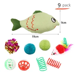 Juguete para gatos, entretenimiento de entrenamiento, hierba gatera, pez con campana, juego de mordida, juguetes interactivos para masticar mascotas, suministros para mascotas