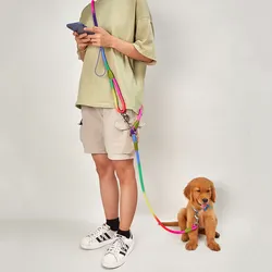 Correa extensible doble para pasear dos perros con seguridad