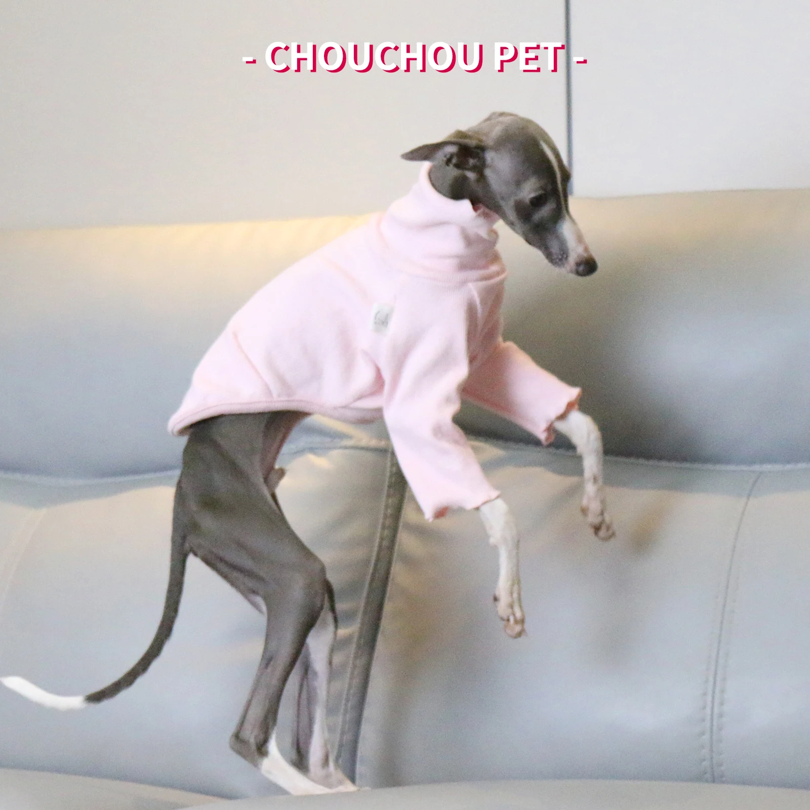 Ropa italiana de galgo rosa, suave, elástica, bonita, Whippet, dos patas de salida, ropa para perros - imagen 2