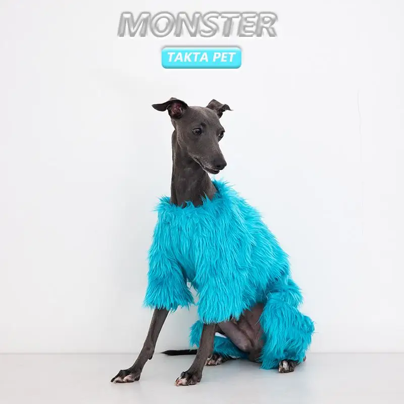 Ropa bonita de moda para perros, disfraz de perro de fiesta de monstruo de peluche de galgo italiano para Whipbit Bedlington, medios pequeños, perros grandes - imagen 2