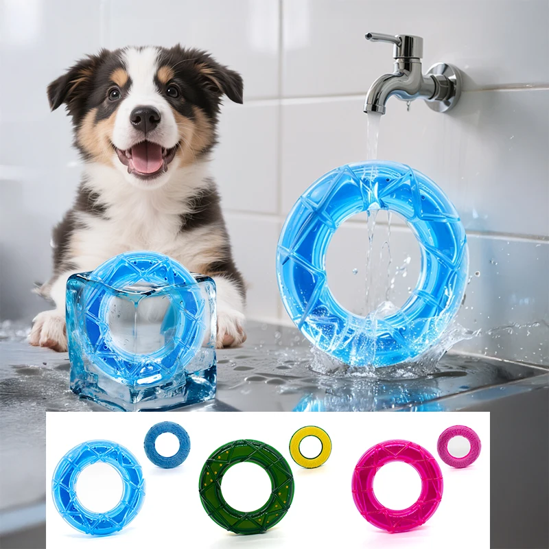 Juguete de verano para perros, resistente a mordeduras, juguete para masticar refrescante para mascotas, cepillo de dientes para cachorros, juguete de limpieza de dientes, juguete Molar congelado para perros