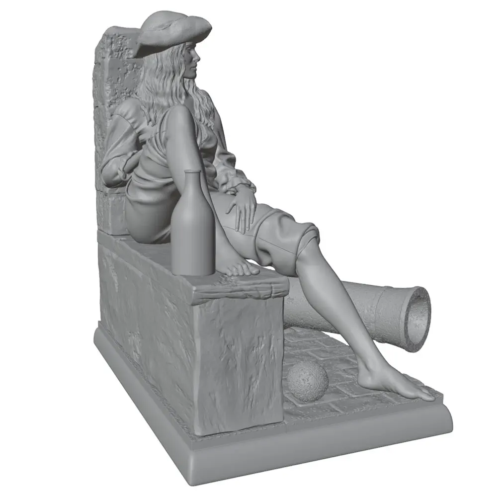 Figurita decorativa resina gris para jaula de pájaros - imagen 3