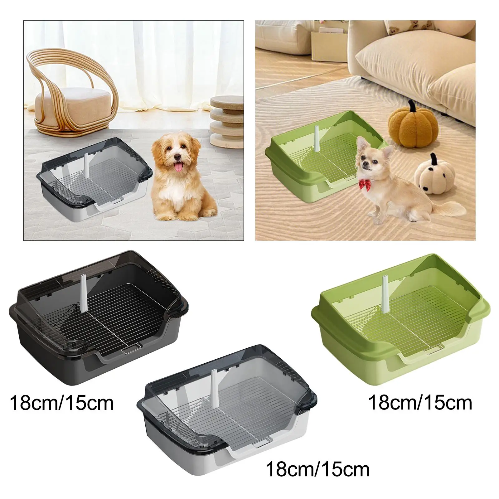 Pets Litter Box Pans Homes Easy Clean Loo Training Pads Toilet Dog Toilet Training Potty Tray for Puppy Small Medium Large Dog
