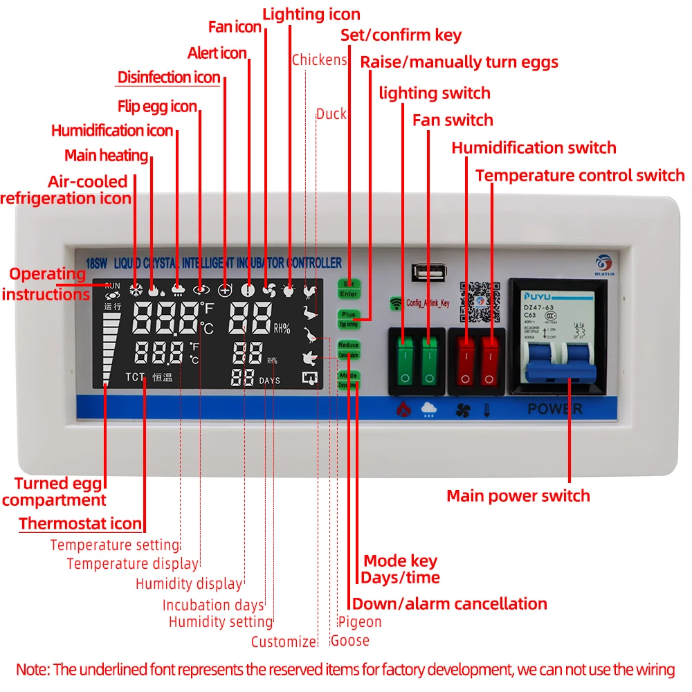 Incubadora de huevos inteligente, controlador de XM-18SW, máquina para incubar Control remoto inteligente con sistema de aplicación WIFI - imagen 4