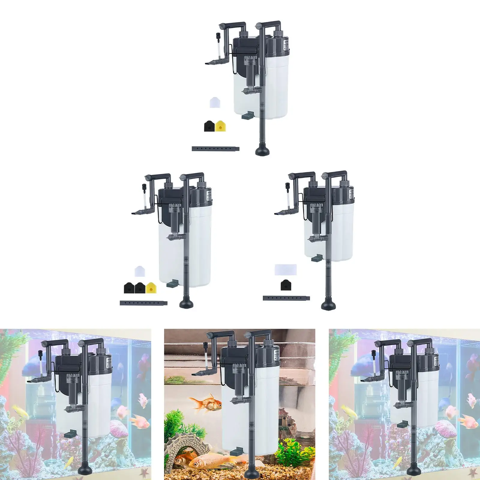 Fish Tank Filter Submersible Aquarium Filter Tank Powerful Pump for Aquatic Pets
