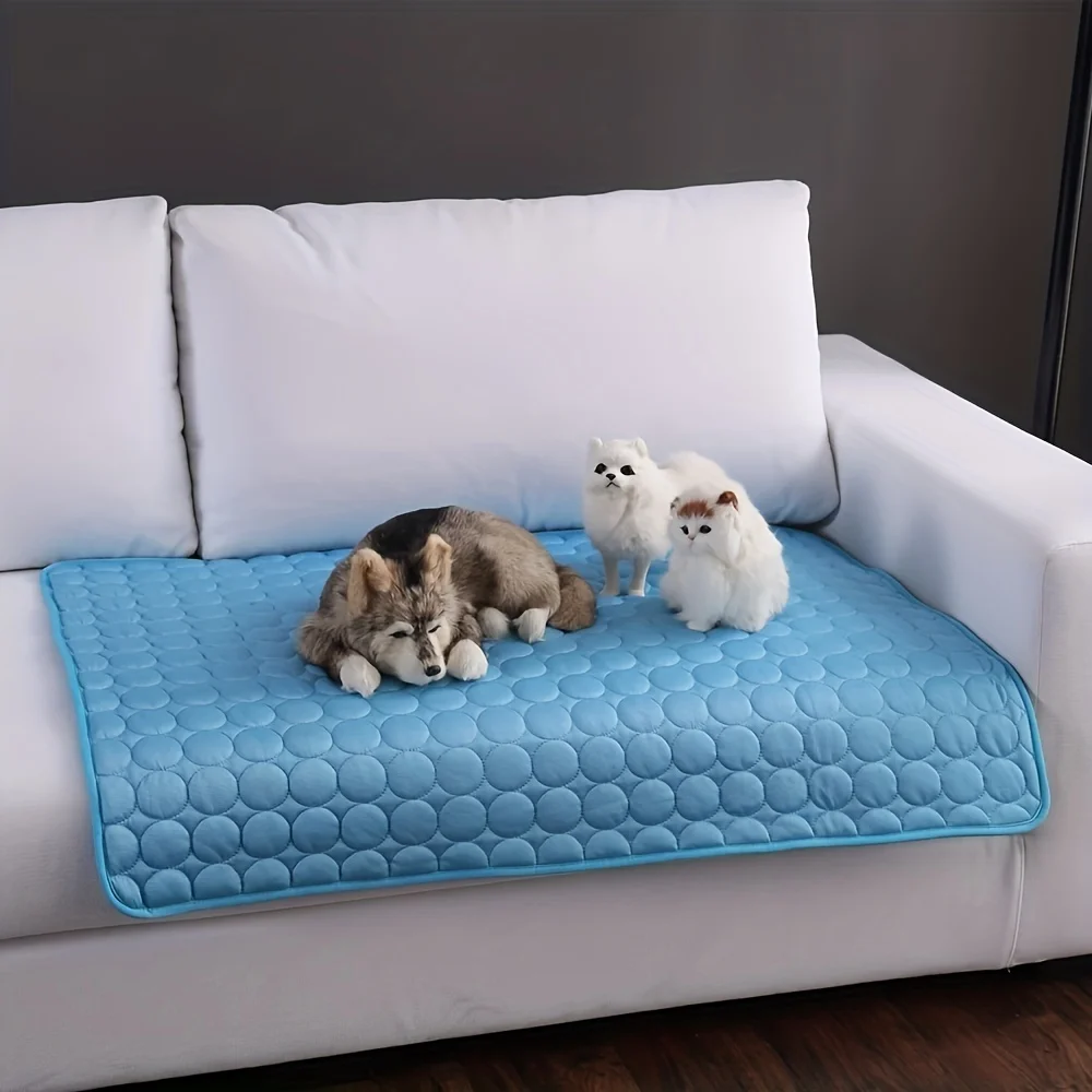 Alfombrilla de refrigeración para mascotas, duradera, fondo impermeable, alivio del frío para perros, fácil de limpiar, comodidad de verano - imagen 3