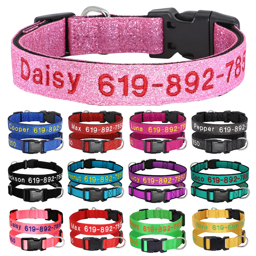 Collar Perro Bordado Personalizado - vista frontal