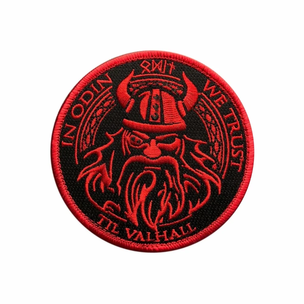Parche bordado con símbolo vikingo, insignia para brazalete, apliques, adorno, parches bordados tácticos militares - imagen 4