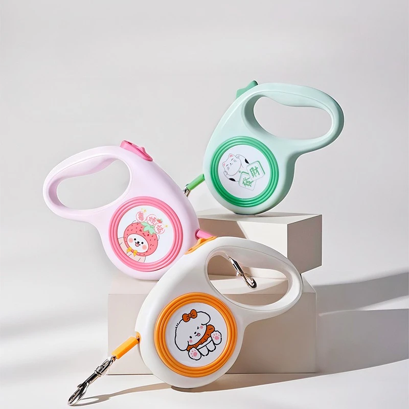 Correa retráctil para perro de 3M y 5M, correa para mascotas, cuerda de tracción, cinturón reflectante, correa Flexible automática para producto para perros pequeños, medianos y grandes