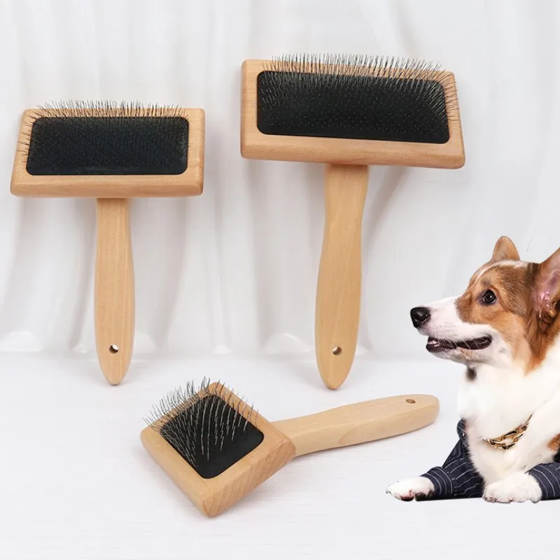 Peine para perros, removedor de pelo para mascotas, cepillo para perros, cuidado de perros, peine de madera para perros, cepillo de masaje para pelo de gato, peines para gatos, Herramientas de limpieza, suministros para mascotas - imagen 5