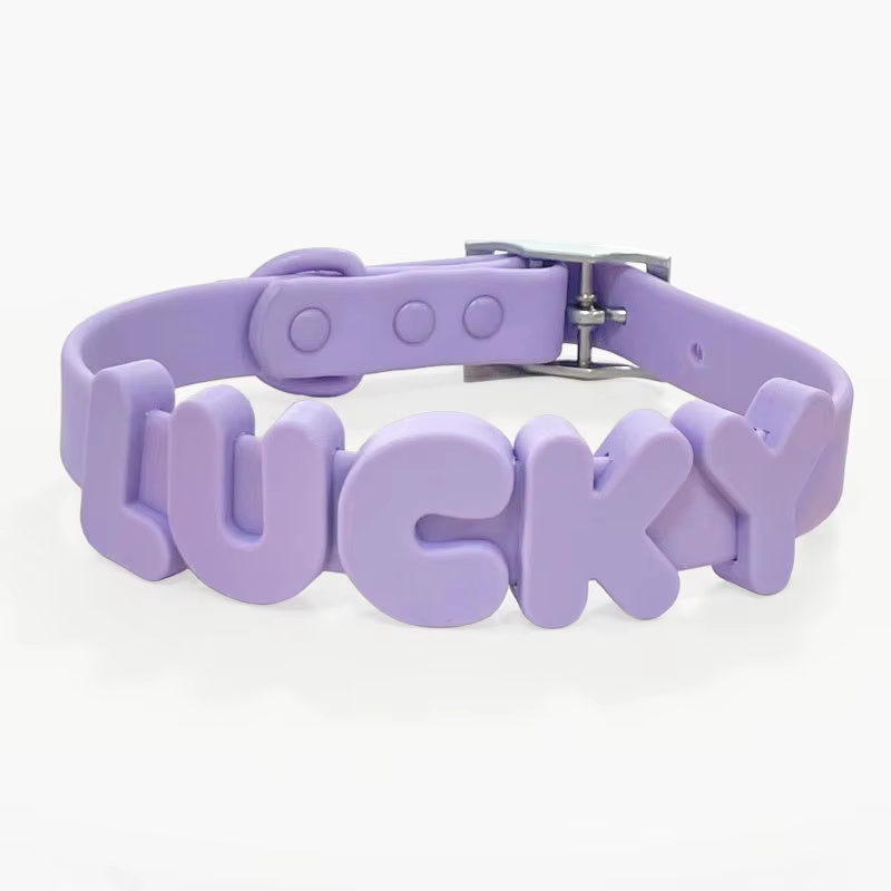 Collar con nombre para perro de silicona: suave y resistente - imagen 3