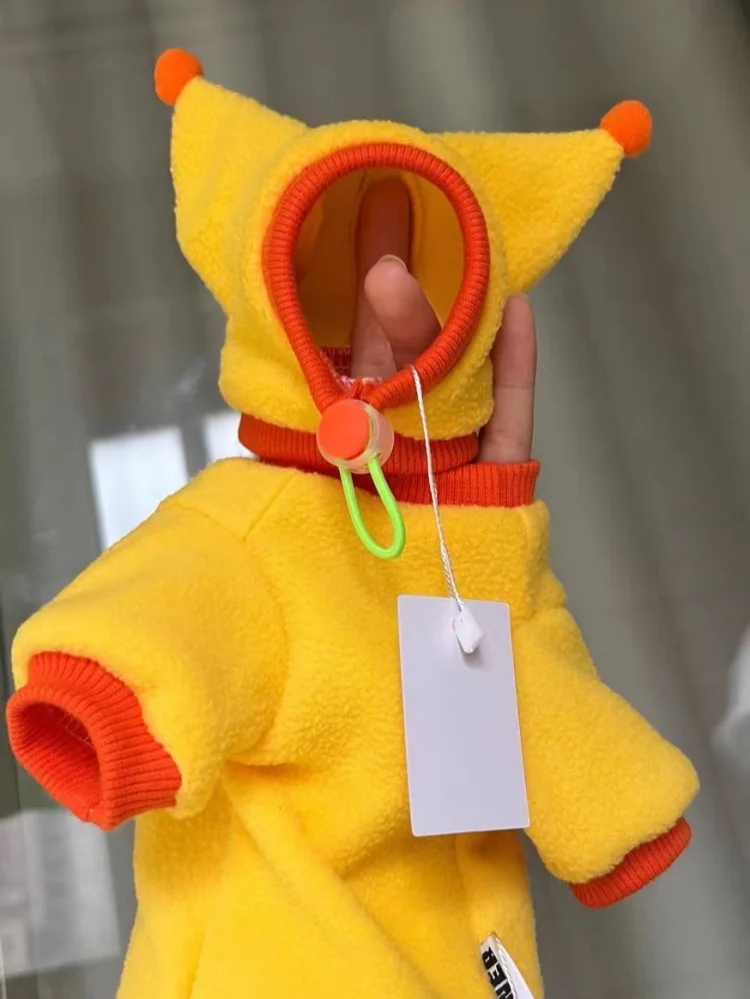 Sudadera de vellón de invierno Traje de sombrero para Sphynx Cat Cálido Moda Azul Rosa Abrigo para gatitos Primavera Chaqueta gruesa suave para Devon Rex - imagen 3